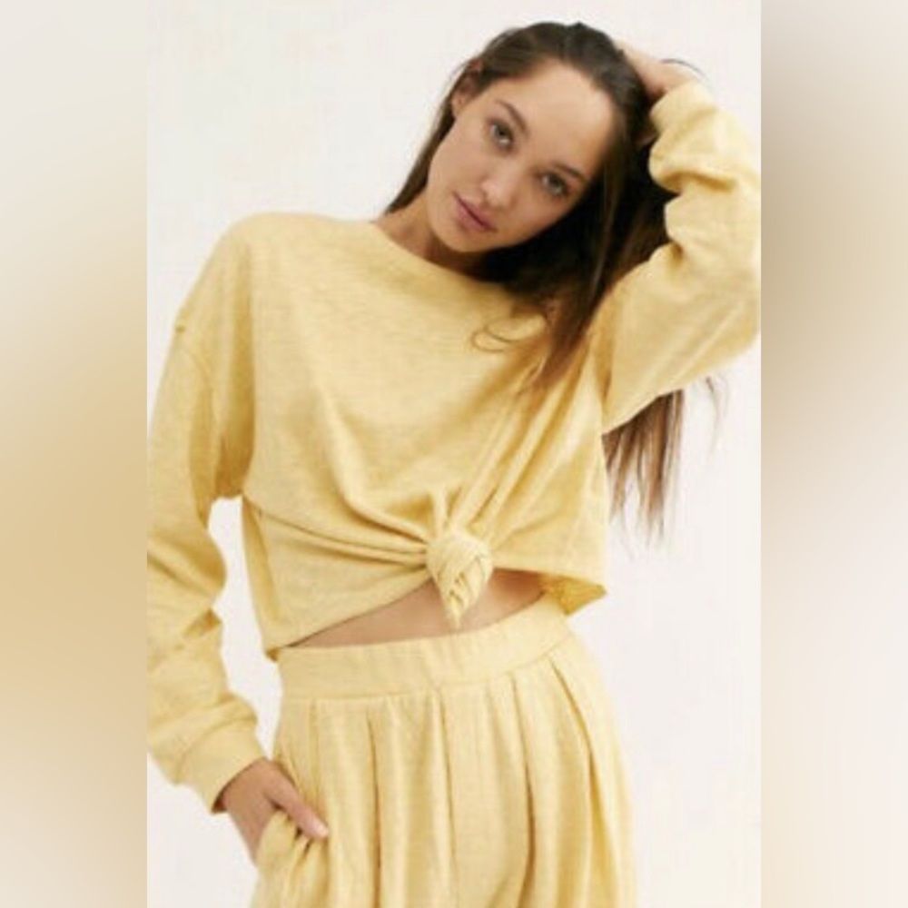 Free People Yellow Track Pants & Joggers
